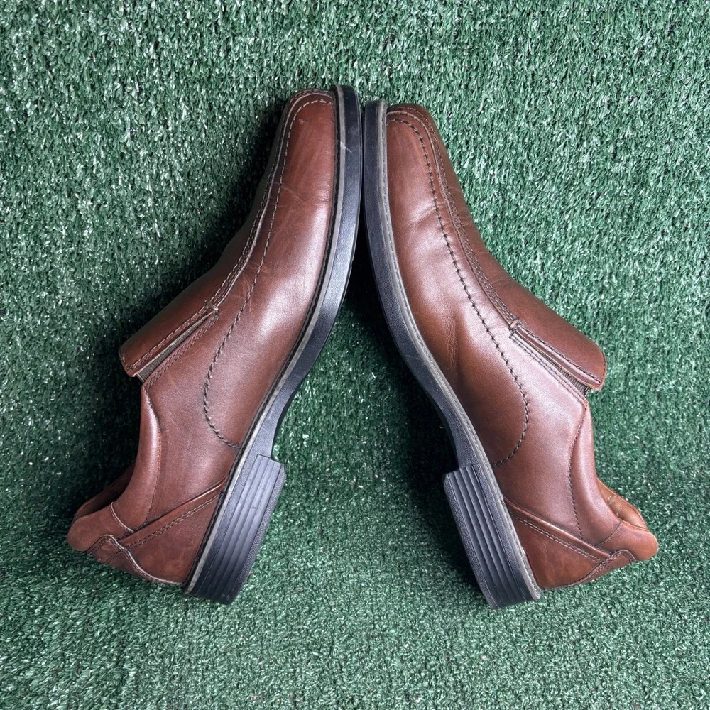 Johnston Murphy XC4 Waterproof Leather Bicycle Toe Slip On Loafer Brown Mens 12M